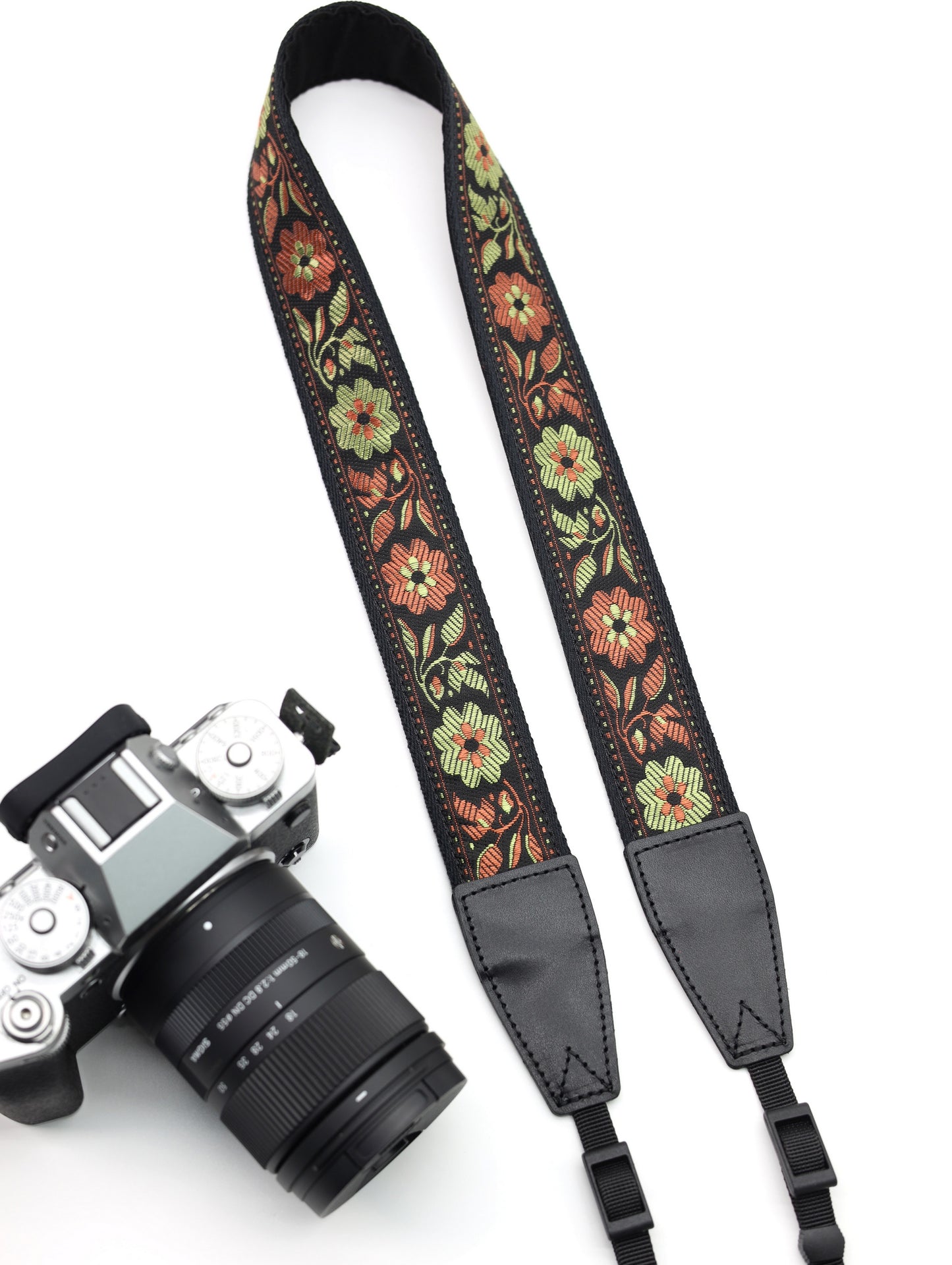 Embroidered Ribbon Camera Strap | Photography Accessories | Holiday Gift | 1.5“ Width