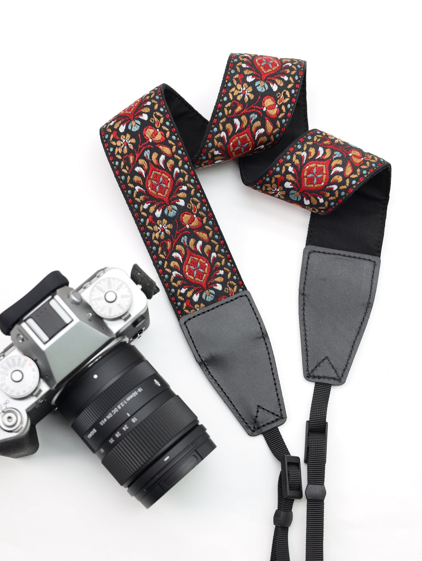 Embroidered Ribbon Camera Strap | Photography Accessories | Holiday Gift | 2.0“ Width