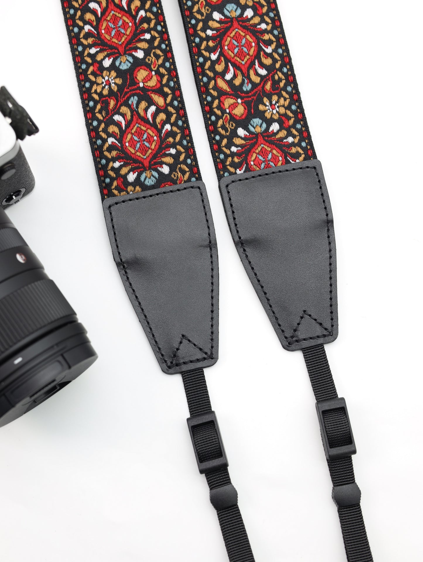 Embroidered Ribbon Camera Strap | Photography Accessories | Holiday Gift | 2.0“ Width