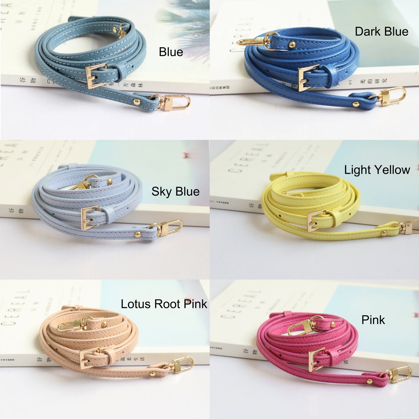 0.35" Wide leather strap with Adjustable Length 42"-49", DIY Crossbody Bag Strap With Tool Kit